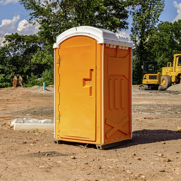 can i customize the exterior of the portable toilets with my event logo or branding in Gooding County